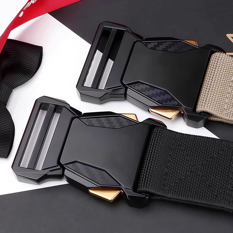 Men Tactical Belts Quick Release Outdoor Training Belt High Quality Casual Sports Men Belt Breathable and Comfortable Nylon Canvas Pants Belt Classic High Elastic Soldier Belt