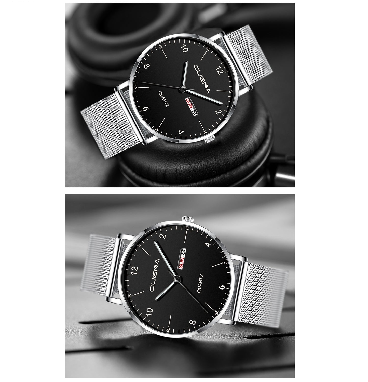 Men Watch Stainless Quartz WristWatches Waterproof Male Watches Fashion Wrist Watch Date Classic Valentines Gift