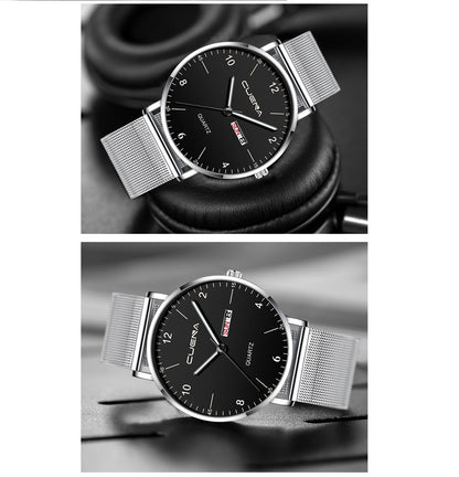 Men Watch Stainless Quartz WristWatches Waterproof Male Watches Fashion Wrist Watch Date Classic Valentines Gift