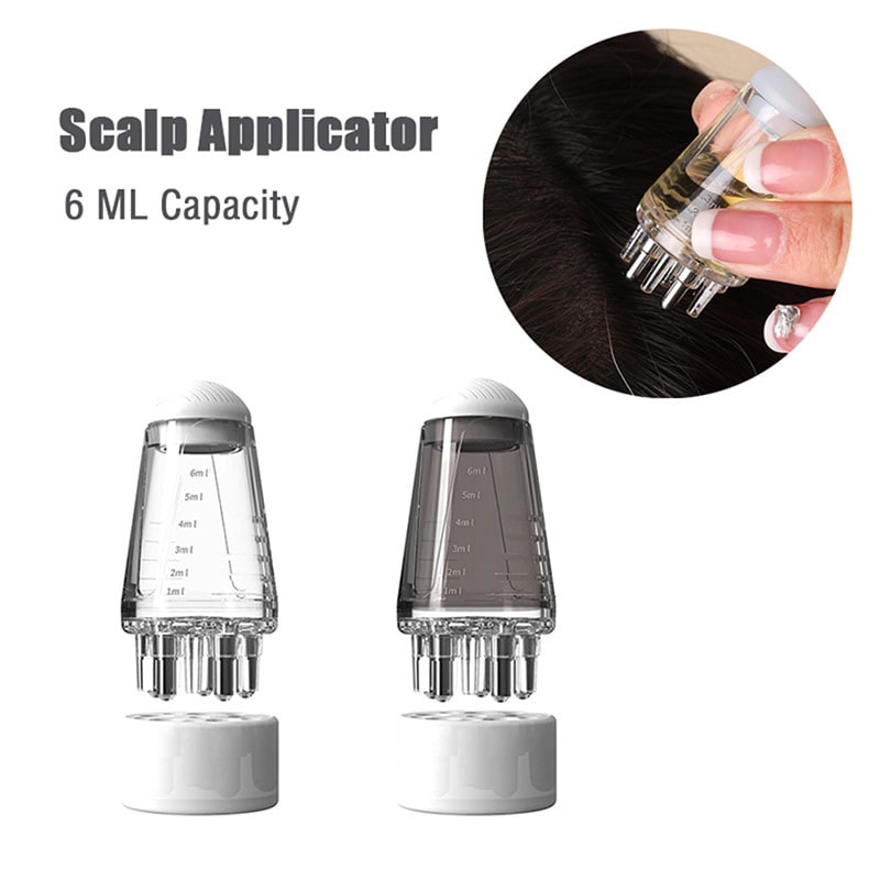 Scalp Applicator Liquid Comb Portable Mini Massage Comb 1-6ml Essential Oil Liquid Guiding Massager Scalp Mino Dispenser Hair Nurturing Anti Hair Loss Scalp Care Tools