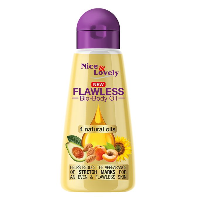 [Limited Offer] Nice & Lovely Flawless Bio-Body Oil For Stretch Marks & Contains 4 Natural Oils.