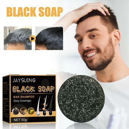 Grey Coverage Bar Shampoo Repair Gray White Hair Color Treatment Smoothing Nourishing Anti Dandruff Natural Hair Darkening Soap