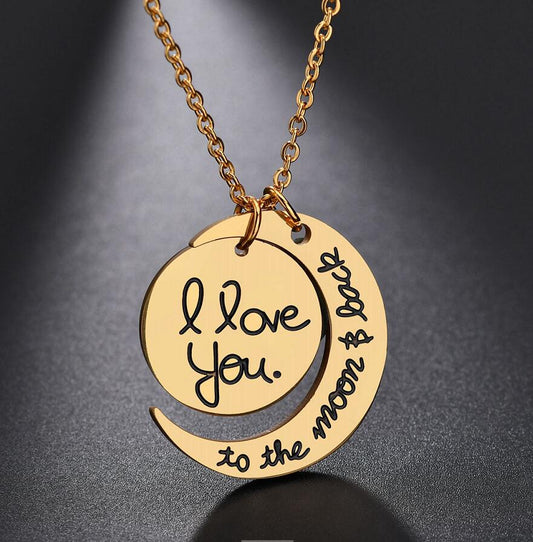 Promise Jewelry Pendant Stainless Steel Necklace For Couple Lovers Gift