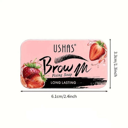 Ushas Eyebrow Soap, Strawberry / Lemon / Aloe Vera Flavors Feather Brows Wild Brow Styling Makeup Styling Wax solid gel Long Lasting soap