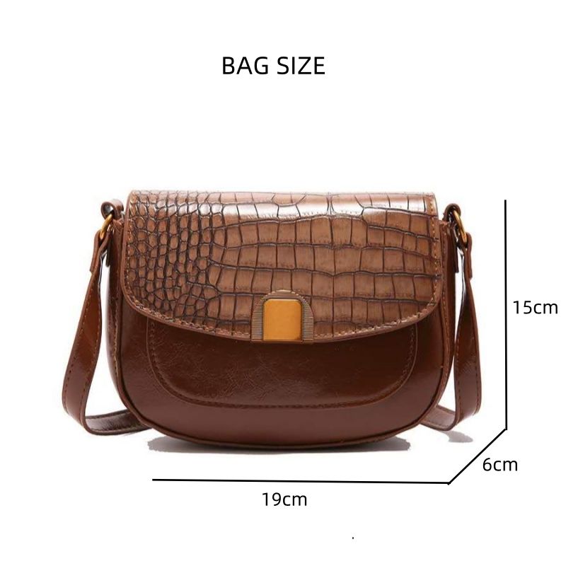 Mateamoda Croc Glam Shoulder Bag Underarm Handbag