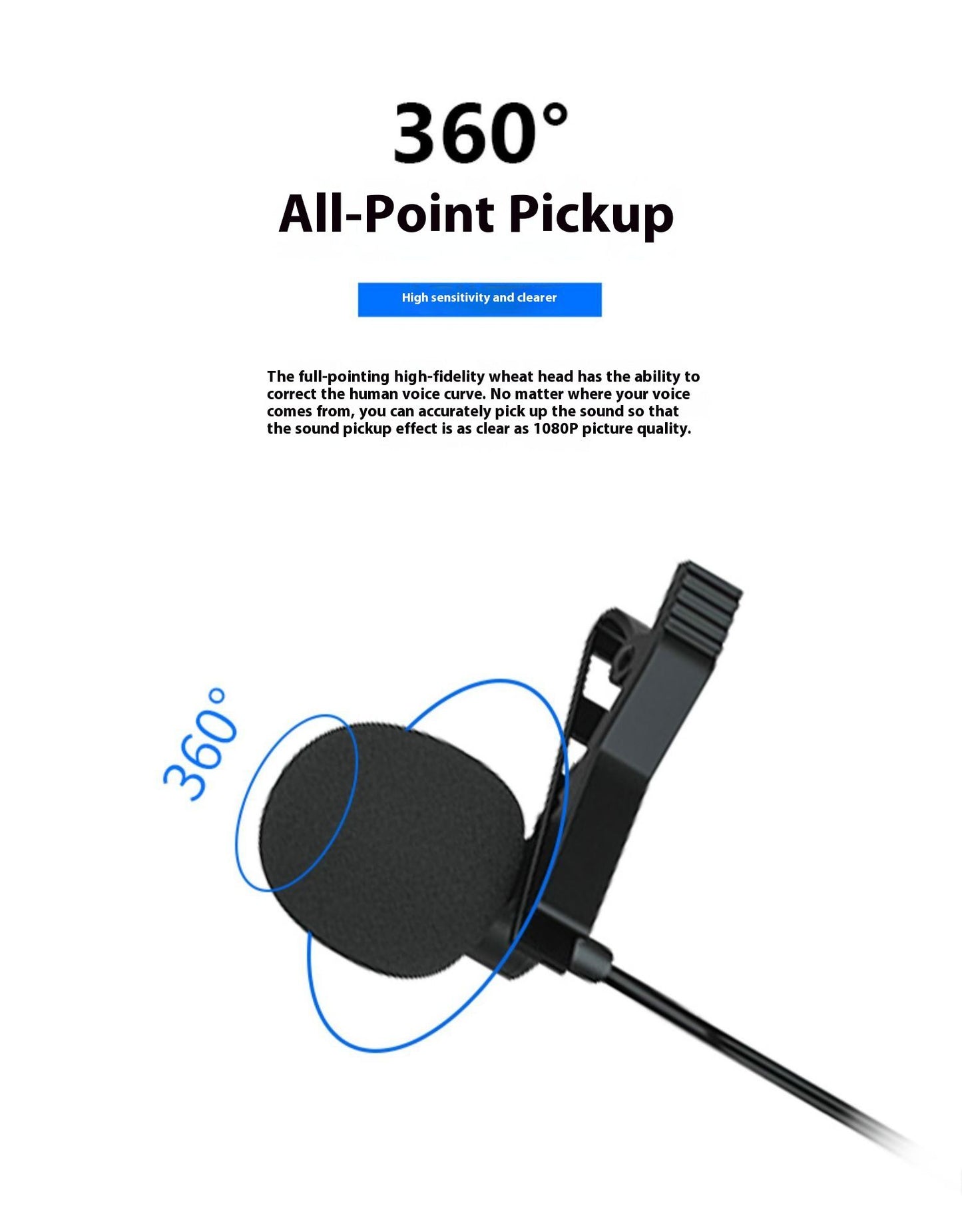 Frank 1set Microphone Clip-on Collar Tie Mobile Phone Lavalier Microphone Mic Laptop Tablet Recording