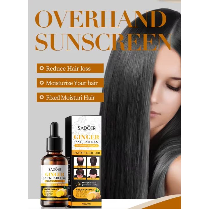 Hair Growth Oil Serum Sadoer Ginger Essence Hair Care Serum Hair Softening and Hair Moisturizer for best hair growth results Anti Hair Loss Treatment Essence 30ml