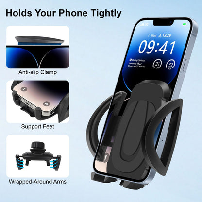 Car Phone Holder, 14in Long Arm Cell Phone Car Mount, Anti-Shake Windshield Dashboard Cradle for 4.0-6.8in Phones