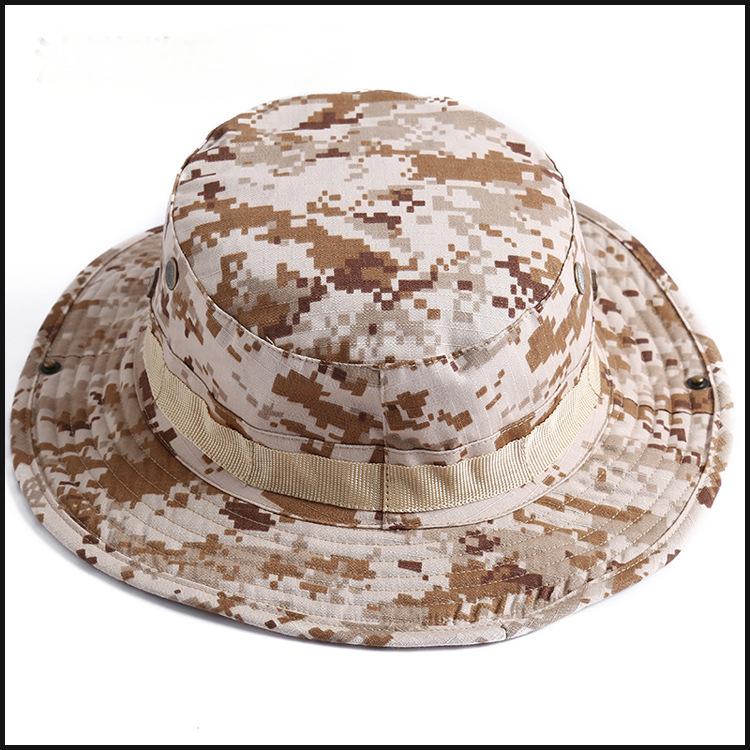 Fisherman Hat Outdoor Large Brimmed Sunblock Fishing Camouflage Round Rim Visor