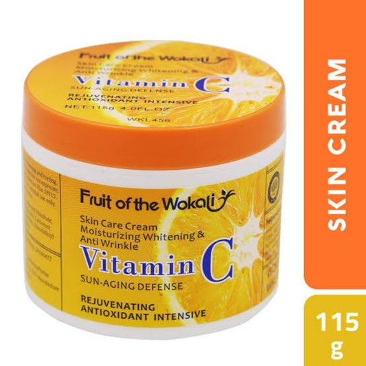 Fruit Of The Wokali Vitamin C Cream, Sun Aging Defense Rejuvenating Antioxidant Intensive Skin Care