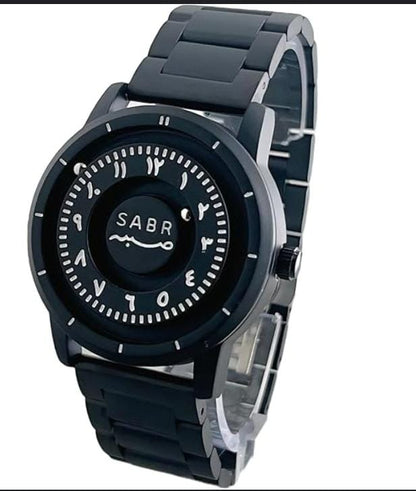 SABR Arabic Magnetic Ball Watch – Elegant Quartz Timepiece with Floating Spheres, Arabic Numerals Dial, Stainless Steel Build, Water-Resistant, Modern Islamic Design