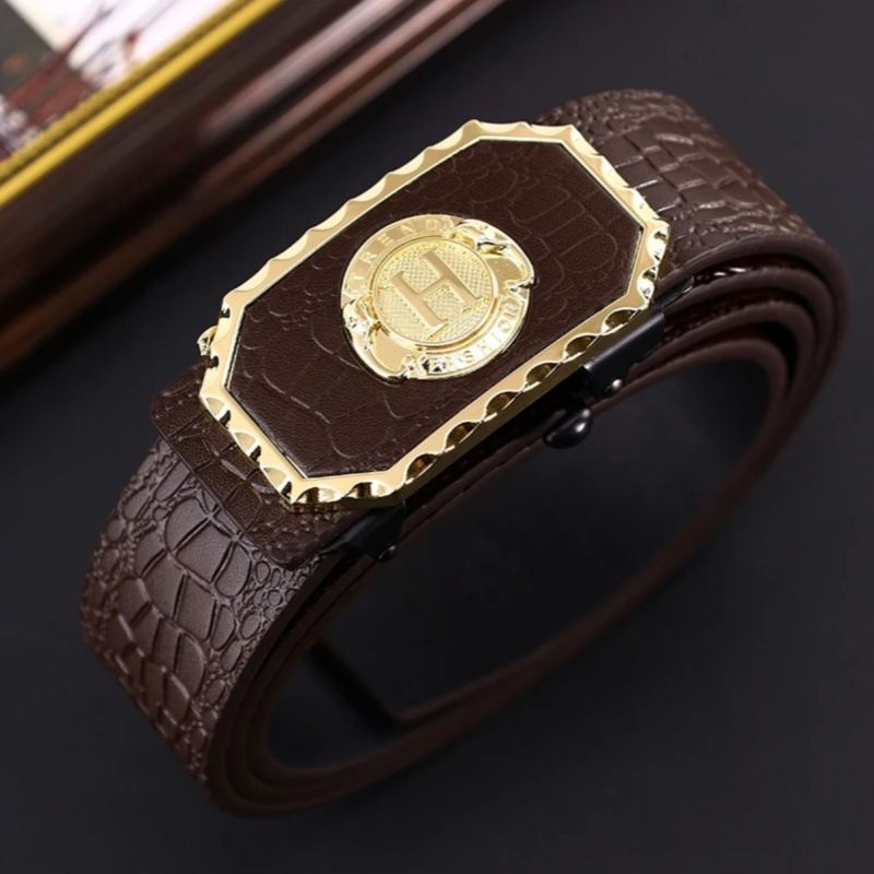 New Men Belts High Quality Leopard Belt Success Men Belt Business Automatic Buckle Fashion Trend Casual All-match Belt Men Accessories