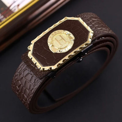 New Men Belts High Quality Leopard Belt Success Men Belt Business Automatic Buckle Fashion Trend Casual All-match Belt Men Accessories
