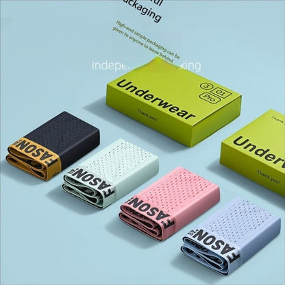 4PCS Men's Ice Silk Underwear Summer Thin Antibacterial Flat Corner Pants Men's Breathable Four Corner Shorts Men's Shorts Head Quick Drying