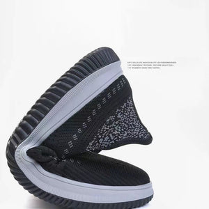 Men's fly weaving shoes Boys sports breathable comfortable sneakers Students casual men's shoes running shoe athletic driving shoes grey