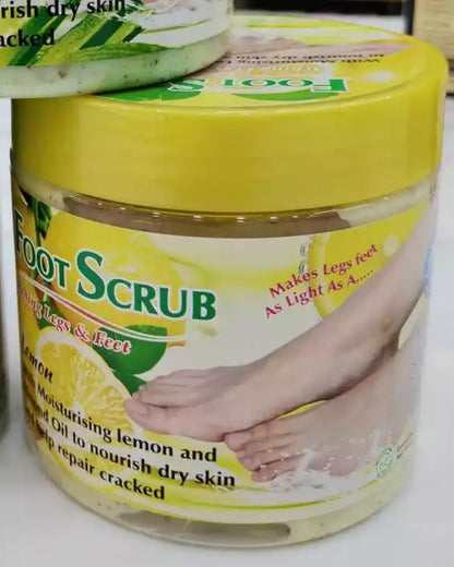 Wokali Lemon Foot Scrub With Almond Oil Repair Cracked Aching Dry Feet