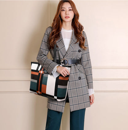 NEW ARRIVAL Grid splicing Tote Bags Women's Bags handbags