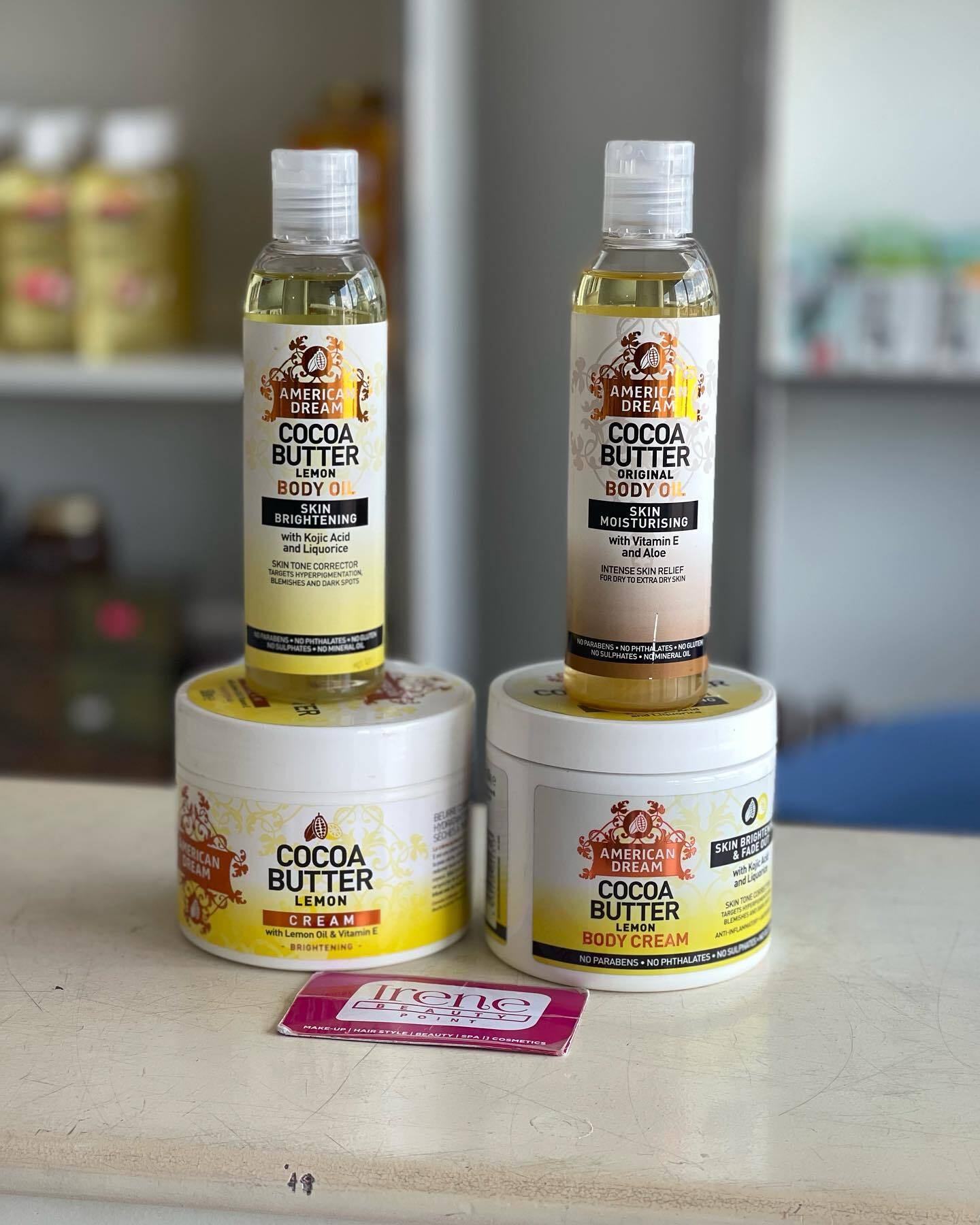 2 Packs American Dream Cream + Oil Cocoa Butter Lemon Cream With Lemon Oil & Vitamin E 500ml American Dream Cocoa Butter Lemon Cream With Lemon Oil & Vitamin E 500ml