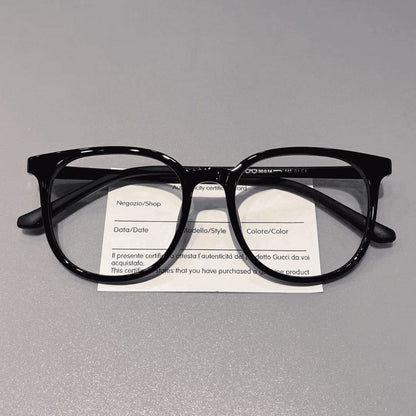 ZHJH Blue light blocking glasses retro round anti blue light glasses anti eye fatigue computer glasses suitable for men and women