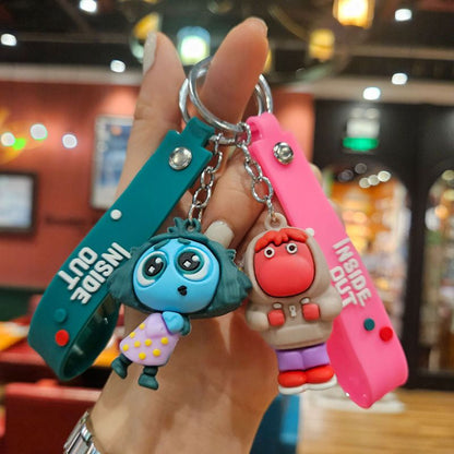Fun Cute New Inside Out Keychain Pendant Inside Out Cartoon Car Keychain Ring Small Gift