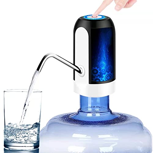 UPHUI Water Extractor Automatic Water Bottle Pump USB Rechargeable Electric Water Bottle Filler Dispenser Portable Universal Water Bottle Pump with Switch for Home Kitchen Office Camping