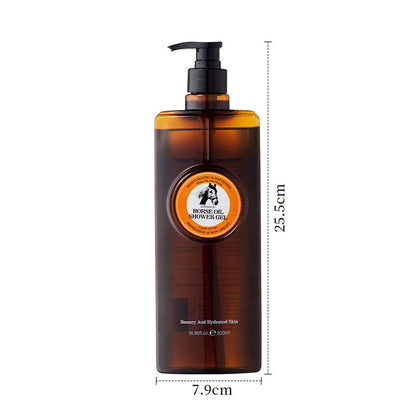 500ml KORMESIC Horse Oil Enriched Bath Gel with Hydrolyzed Collagen, Hyaluronic Acid & Shea Butter - Intense Moisturizing, Restores Elasticity, Repairs Roughness