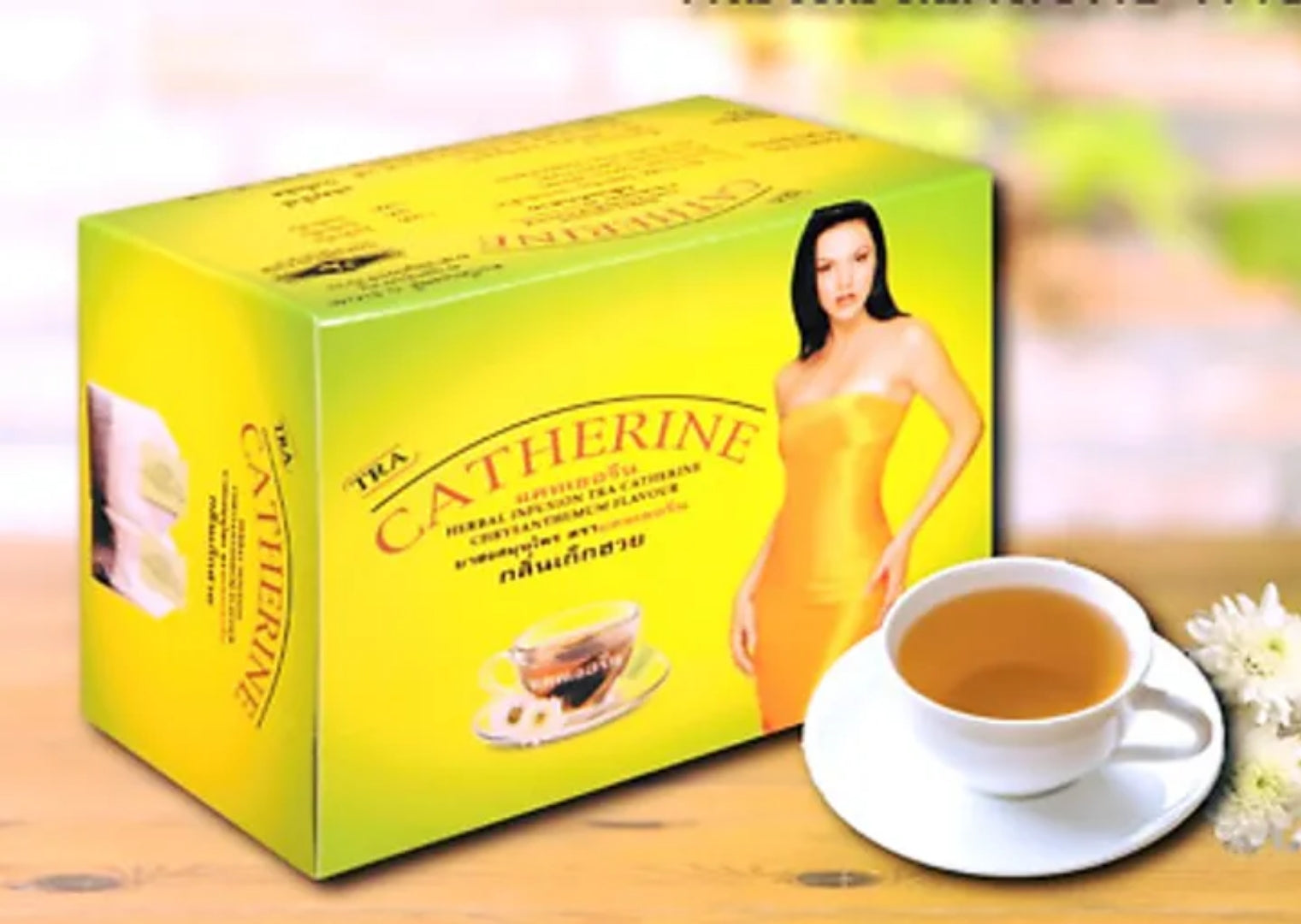 SLIMMING TEA Catherine Tea Chrysanthemum Herbal Weightloss - 32 Bags Green