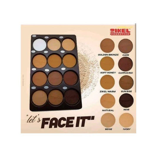 Face Powder Kit 12 Shades For Highlighting & Contour