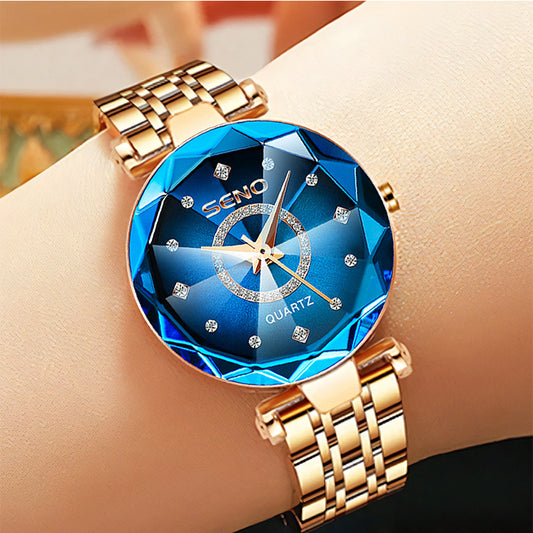 Women Watches Fashion Diamond Dial Leather Quartz Watch Top Brand Luxury Waterproof Ladies Wristwatch Girlfriend Gift