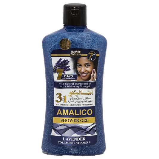Amalico Lavender Shower Gel with Collagen and Vitamin E 500 ml Lavender Shower Gel with Collagen and Vitamin E 3 in 1 Bleaching Lightening & Freshening 500 ml