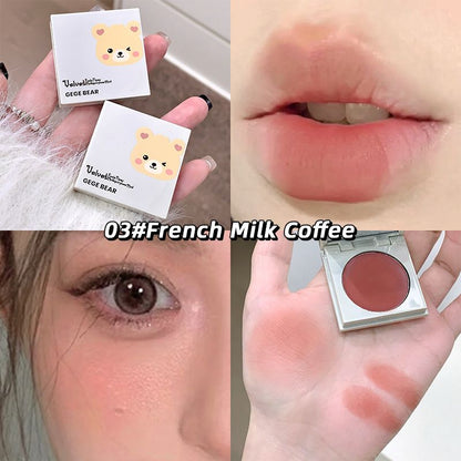 New Gegebear lip and cheek dual-purpose velvet natural nude makeup multi-purpose monochrome powder blusher cream whitens at a low price