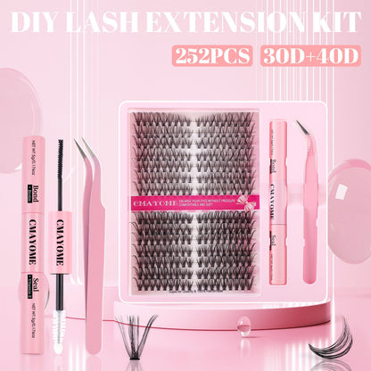 D Curve Single Cluster False Eyelash 8-16mm Gradient Natural Thickening DIY Segmented Grafted Hairy Eyelash for Women