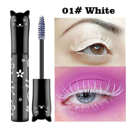 6 Color Mascara Waterproof Fast Dry Eyelashes Curls Extension Make-Up Eyelashes Blue Pink Purple Black White Coffee Ink Mascara