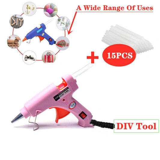 Upgraded Hot Glue Gun+15Pcs Lengthened Melt Glue Sticks Safe and nontoxic Christmas Tool02