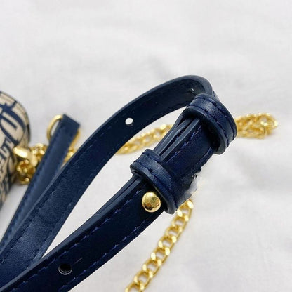 Mateamoda Refined Monogram-Printed Chain Sling Bag Underarm Bag Crossbody Bag