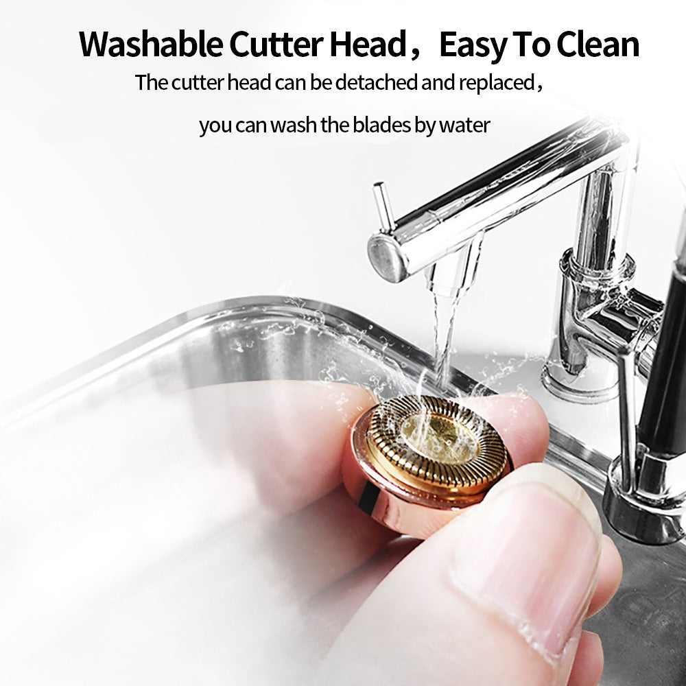 3 in1 Women Electric Eyebrow Trimmer Mini Eye Brow Epilator Facial Hair Removal USB Charging Portable Women Painless Razor Shaver Tool