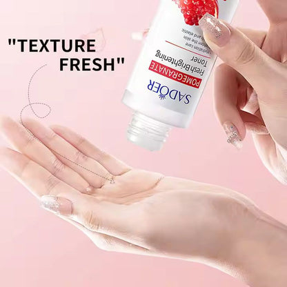 SADOER 8PCS Skin Care Set Pomegranate Fresh Whitening Brightening Face Toner + Face Cleanser + Face Serum + 5PCS Face Mask