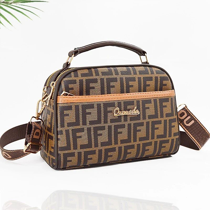 Mateamoda Modern Monogram Boston Satchel Crossbody Bag