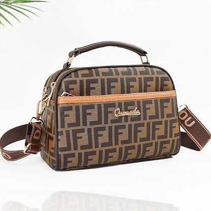 Mateamoda Modern Monogram Boston Satchel Crossbody Bag