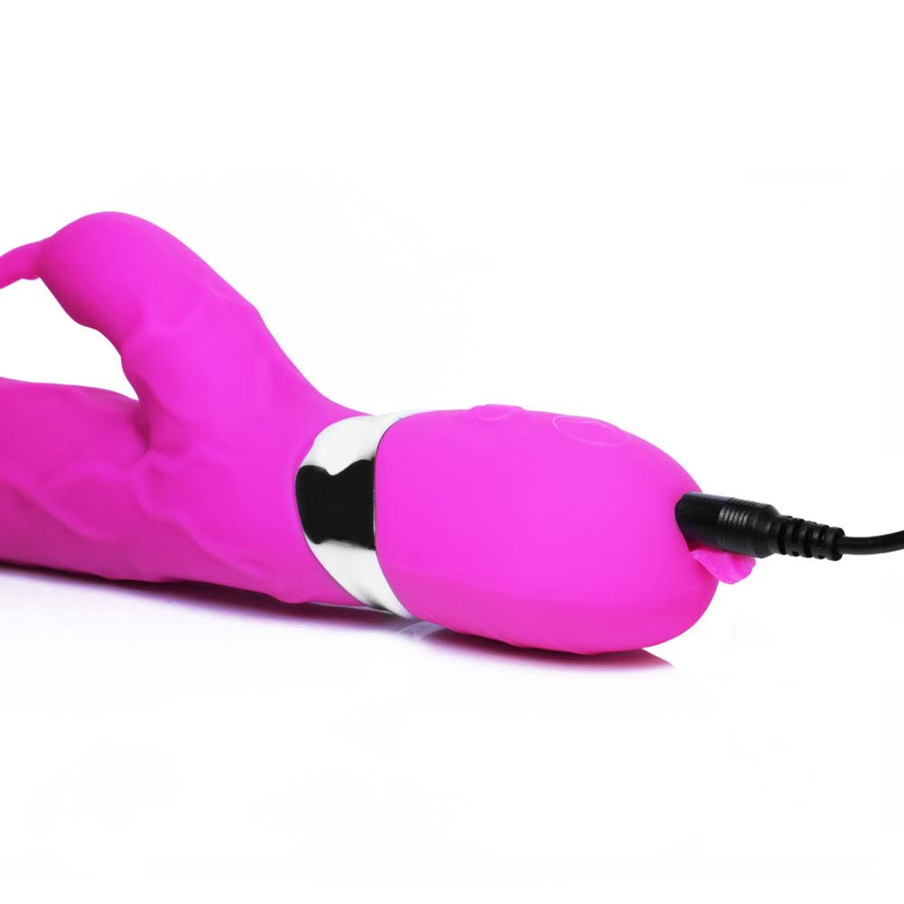 Realistic Dildo Rabbit Veined G Spot Vibrator Rechargeable Waterproof Powerful Vibrating Clit Handhold Massager Adult Sex Toy for Ladies Women