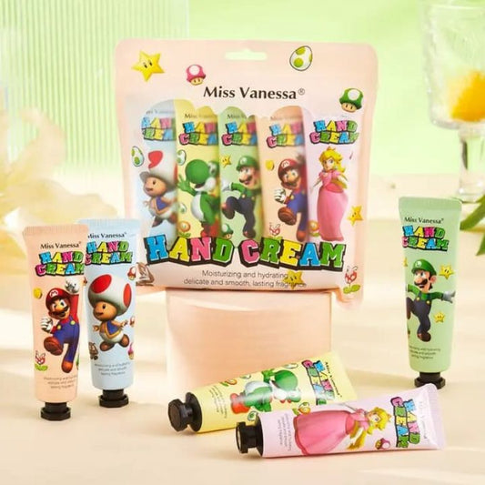 5 PCS/Set Hand Cream Moisturizing Nourish Hand Care Hand Lotion Moisturize Smoothening Softening Hands Hydration Moisturizing Skin Care Creams for Dry Cracked Hands Cartoon Characters - Miss Vanessa