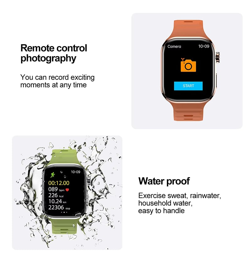 Smart Watch Bluetooth Call Message Push Heart Rate Blood Pressure Monitoring Smartwatch Men Women Outdoor Sports Waterproof Fitness Tracker High Quality Watch