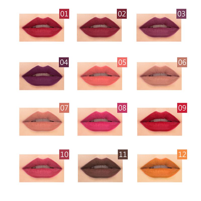 12 Colors Lip Liner Pencil Nude Matte Lipliner Moisturizing Waterproof Long Lasting Lipstick Liner