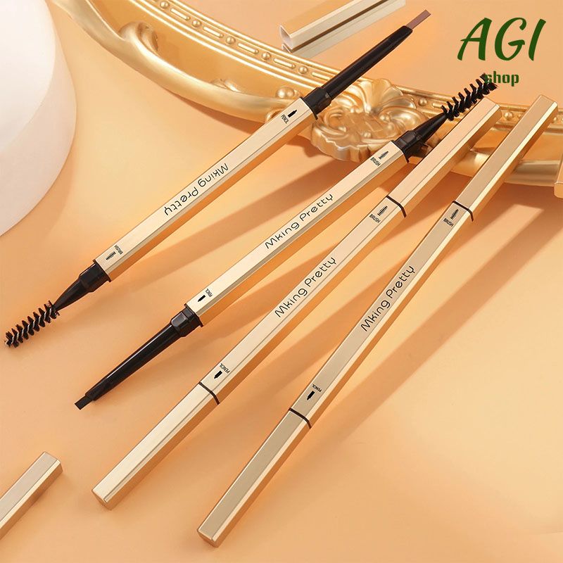 Double Head Eyebrow Pencil Super Fine Natural Long Lasting Waterproof Professional Brow Pen Eye Makeup Tattoo Eyebrow Pencil Brow Tattoo Pen Paint Makeup Eyebrows