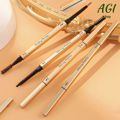 Double Head Eyebrow Pencil Super Fine Natural Long Lasting Waterproof Professional Brow Pen Eye Makeup Tattoo Eyebrow Pencil Brow Tattoo Pen Paint Makeup Eyebrows