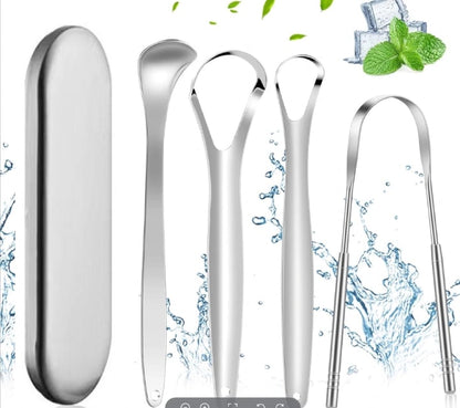 1 pcs/4 pcs set Tongue scraper, suitable for adults and children, provides healthy oral care, is easy to use, and helps combat bad breath. Travel portable cleaner Tongue coating cleaning brush