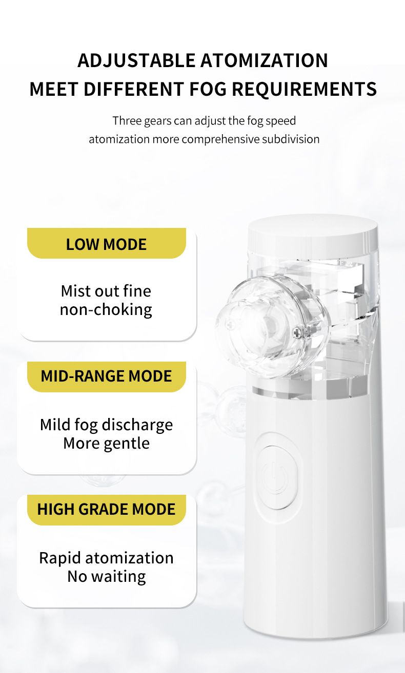 Portable Nebulizer Inhaler Medical Mesh Nebulizer Adults Children Handheld Mini Silent Steam Nasal Humidifier Inhaler Tool Nebulizer Asthma