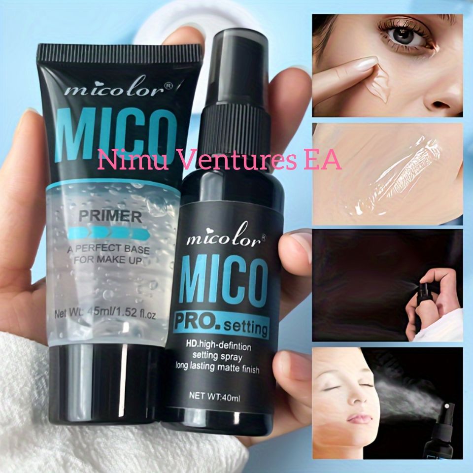 2 In 1 Micolor Mico Fit Me Primer + Pro. Setting Spray Fixer HD High Definition long lasting Matte finish base for Makeup