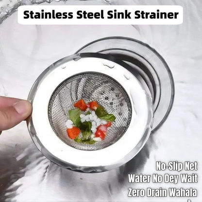 2pcs Stainless Steel Kitchen Sink Filter Food Waste & Water Drainage Anti-Clogging Easy Clean Durable Sink Strainer Kitchen Sink Stopper Drain Household Sink Filter Drain Strainer Catcher Stopper