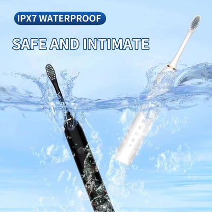 Electric toothbrush adult toothbrush IPX7 waterproof DuPont brush head rechargeable fully automatic sound wave fine soft bristle USB rechargeable 6 modes, with replacement brush head